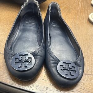 Tory Burch Navy Blue Flats